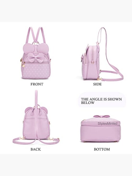 Mini Backpack Bowknot Polka Dot Cute Small Daypack Crossbody Purse